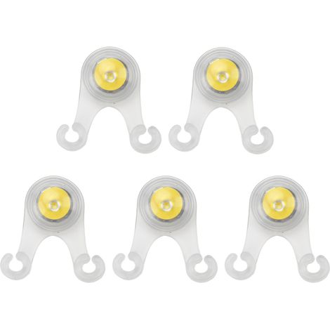 5Pcs Lampes de Signalisation LED de Sécurité Camping, Lumière Jaune Décorative et d'Avertissement pour Tente et Canopée (1/5)