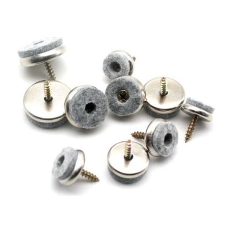 42pcs Patin Chaise a Visser Feutre, Vis Patins en Feutre, Patin Meuble Ave Feutres épai De 8mm sont Une Protection Idéale du Pied De Chaise, avec Une Installation Facile par Vis (Gris) (1/3)
