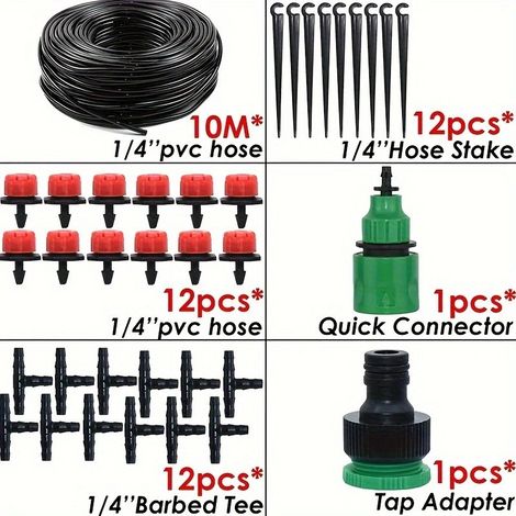 Kit irrigation goutte-à-goutte automatique 10m système brumisation jardin arrosage jardinières balcon (1/5)
