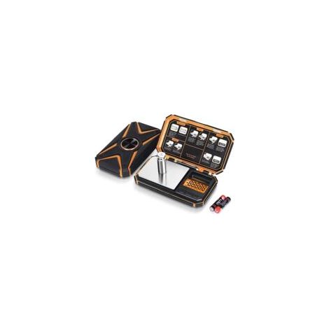 Präzisions-Taschenwaage, 200 g x 0,01 g, digitale Küchenwaage mit LCD-Display, 6 Einheitenumrechnungen mit einem Klick, Miniwaage für Pulver/Kräuter/Münzen (Batterie enthalten) - Crezuo