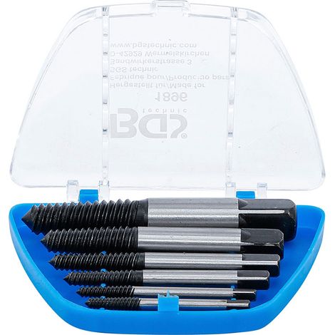 ESTRATTORI CONICI VITI SPEZZATE TIRARIGIONIERI SET 6PZ DA 3-6mm A 19-25mm BGS