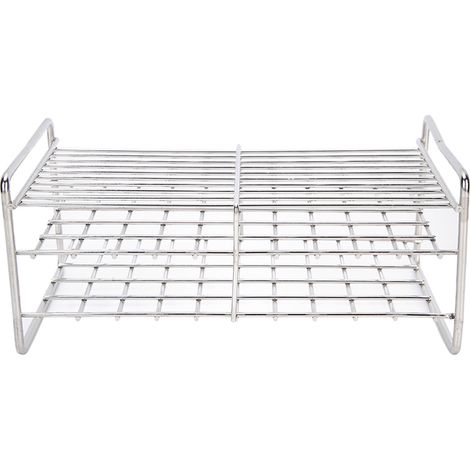 Porte-tubes à 50 trous carrés, équipement de laboratoire, acier inoxydable résistant à la corrosion (1/5)
