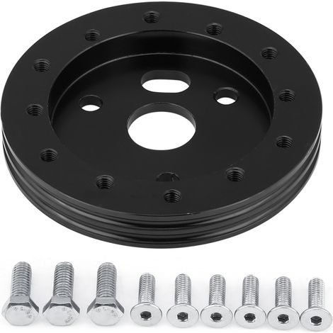 adaptateur de moyeu de volant de voiture en aluminium noir 0 (1/3)