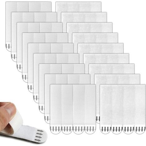 36 Paar (72 Streifen) Hochleistungs-Bilderrahmen-Aufhängestreifen, selbstklebende Fotorahmen-Aufhänger für die Wand, doppelseitige Montagestreifen, beschädigungsfreie abnehmbare Wandhalterung für (1/4)