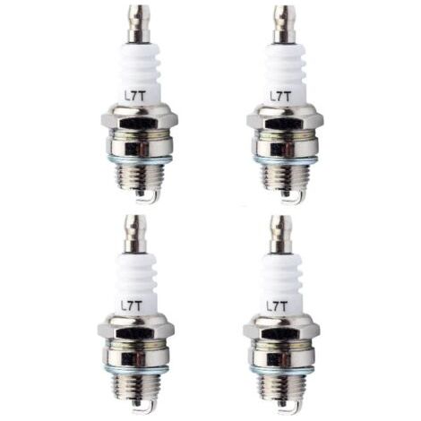 Lot de 4 bougies d'allumage L7T Universelles de Rechange l7t Bougie Tronconneuse Bougie D'allumage Remplacemen pour Tondeuse à Gazon Moteurs à 2 Temps (1/5)