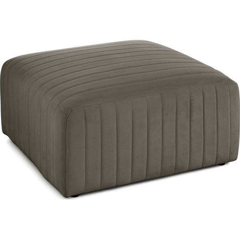 Nova - pouf modulable - en velours - gris (1/5)