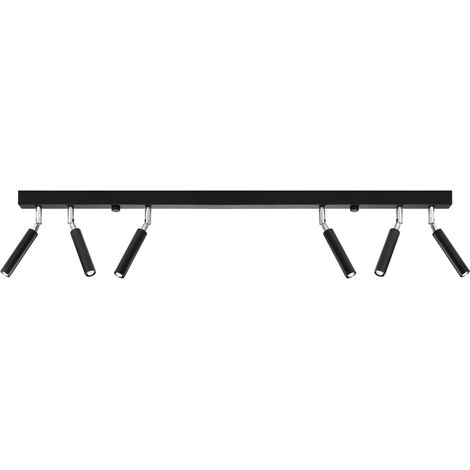 Regleta Koin negro, 6 luces (1/4)