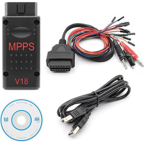 MPPS V18 MAIN + Câble adaptateur Multiboot Tricore Outil de reprogrammation ECU Détection automatique ECU (1/5)