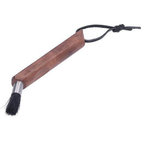 Ortviai Brosse de Nettoyage pour Moulin à Café – Manche en Bois Composite Courbé, Soies Résistantes, 13,3 cm (1/4)