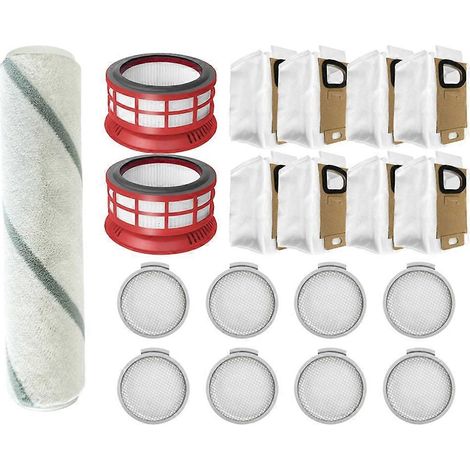 Pour Roborock H6 Brosse pour aspirateur rouleau souple Pre Post Filtre Sac à poussière Accessoires Pièces de remplacement détachées (1/5)