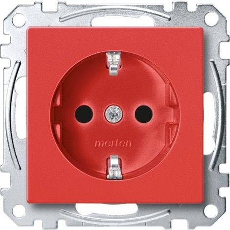 MERTEN MEG2300-0306 PRISES DE COURANT SCHUKO POUR CIRCUITS SPÉCIALES, BRS, BORNES À FICHE, ROUGE RUBIS, SYSTÈME M