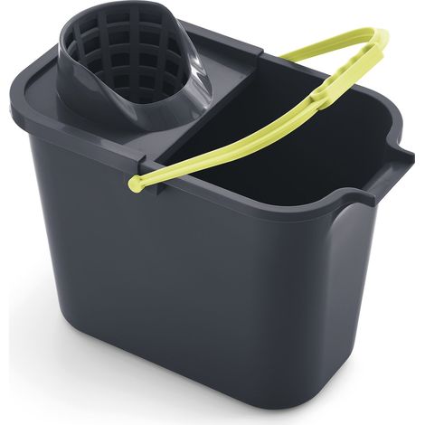 Secchio rettangolare Mery 12 litri grigio plastica robusta (1/2)