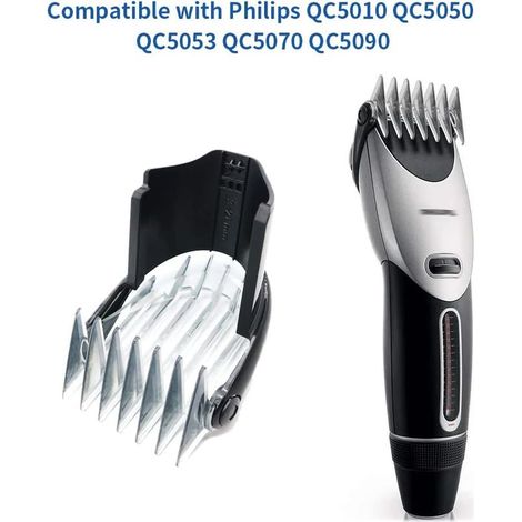 YanBan Ersatz-Trimmerkamm für Philips, Rasiererschutz für Philips QC5010, QC5050, QC5070, QC5090, 3–21 mm (1/3)
