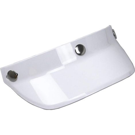 Visière universelle à 3 boutons-pression relevable pour casque de moto jet blanc (1/5)