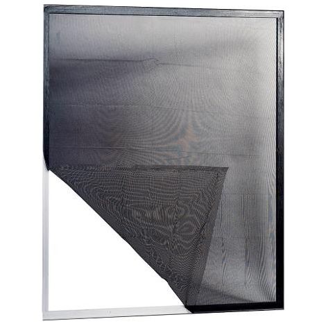 Schwarzes Fenster-Moskitonetz L. 130 cm x h. 150cm