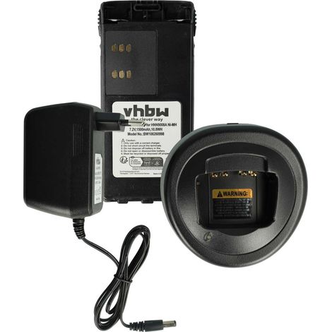 vhbw 2-tlg. Lade-Set Ersatz für Motorola PMNN4157AR, PMNN4158, PMNN4045, PMNN4157 für Funkgerät - Akku, Ladegerät