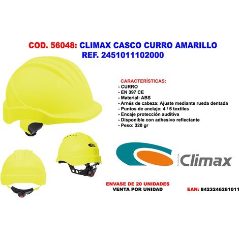 Casque Climax Finstock Curro Jaune - Sécurité et Confort