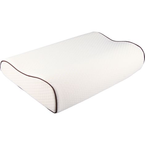 Oreiller en mousse à mémoire de forme à rebond lent, oreiller ondulé pour le sommeil, oreiller de soutien des épaules et des cervicales, 50 x 30 cm (1/5)