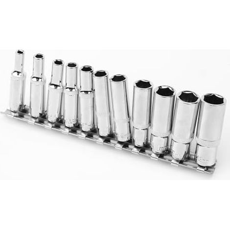 Lot de 11 clés à douille hexagonales 1/4", 4-13 mm, pour l'entretien l'automobile et la machine - (1/5)