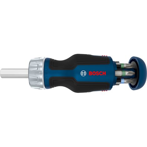 Bosch PRO Hand Tool - Screwdriver Stubby Bit Ratchet Screwdriver with Magazine, 6 pcs Bits 1600A039PW (1/5)