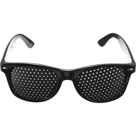 NEUFU Lunettes Trous Sténopé Grille Vision Améliorer Vue Exercice Yeux Pinhole Glasse (1/3)