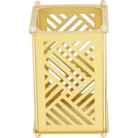 Porte-stylo en métal doré à motif Pékin, à monter soi-même, idéal pour la maison, le bureau ou l'école. (1/5)