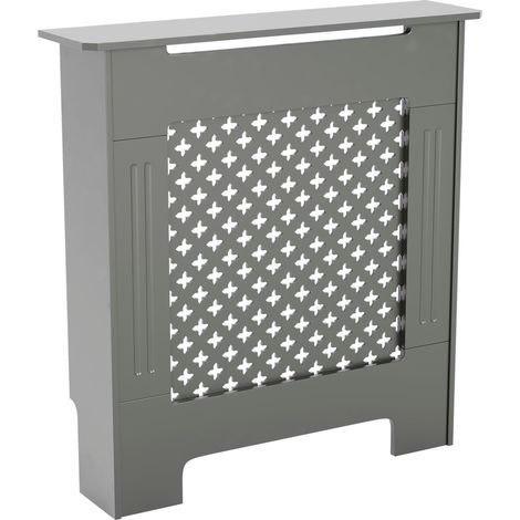 Oxford Radiator Cover MDF Modern Cabinet Grill, Grey, Small