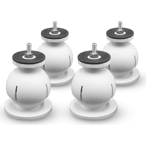 Errecom Mini Steady, Supporto a Pavimento Regolabile per Unità Esterne Climatizzatori e Pompe di Calore, RAL 9016 - Bianco, confezione da 4 supporti (1/5)