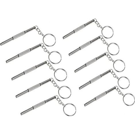 Tournevis Pour Lunettes - Embout Cruciforme Et Tête Plate - Métal Haute Résistance - Réparation Précise De Lunettes Et Petits Objets - Lot De 1 (1/4)