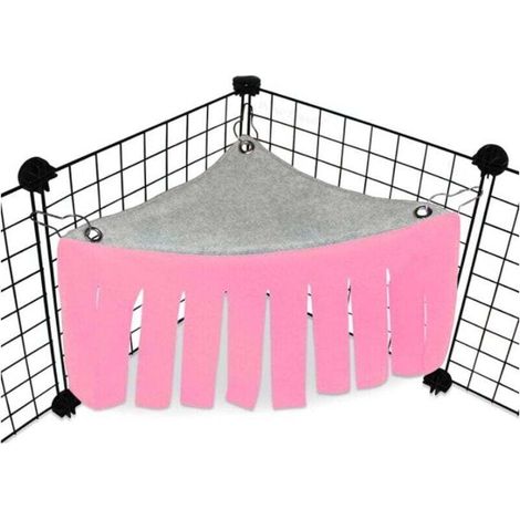 Tente Hamster Tente Hamac Cochon d'Inde Petit Animal Hamster Tente Hamac Caché pour Lapin Pet Cachette Cage Accessoires Cachette Coin Tente pour Petits Animaux Hideout pour Hérisson, Rat, Furet Rose