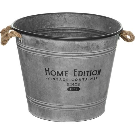 Vaso in metallo grigio 37,5 cm - Atmosphera créateur d'intérieur (1/3)