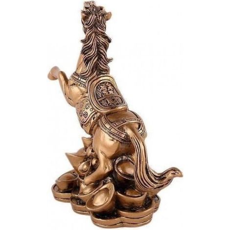 Objet décoratif - Cheval de Fortune - Feng Shui - Résine - 16,5 cm x 16,5 cm - Intérieur