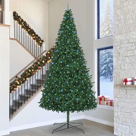Sapin de Noël Vert 400 cm PVC, Décoration de Noël (1/5)