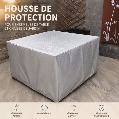 Housse de protection imperméable et anti-poussière tissu Oxford argent quadrillé réf 8730 – Livraison gratuite