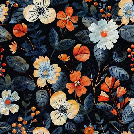 Tela decorativa para exteriores Oxford - Motivo floral I DX5507 (1/5)