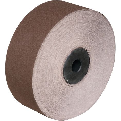 Bande abrasive de ponceuse 80 mm x 10 m grain 60 – Pour métaux et bois – Usinage courbes et contours – SBR80X10000K60 – Mw-Tech