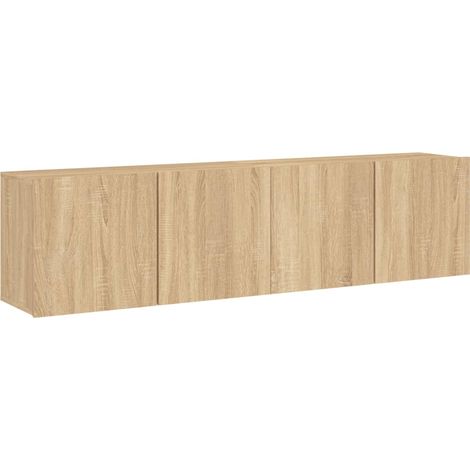 Mobili TV a parete scaffale multimediale credenza TV sala da pranzo soggiorno camera da letto 2 pezzi rovere Sonoma 80 x 30 x 41 cm marrone 020029002