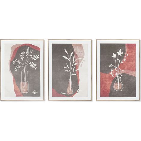 Tableau de Marque Vase 3 Pièces 50 x 3 x 70 cm S3017889