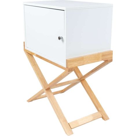 Table de chevet valerie 110 - Blanc, bois