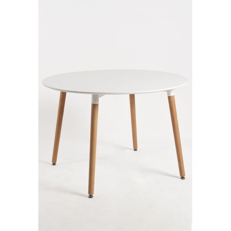 Estilo Nórdico - Mesa Tower Redonda 100 cm Blanca (1/5)