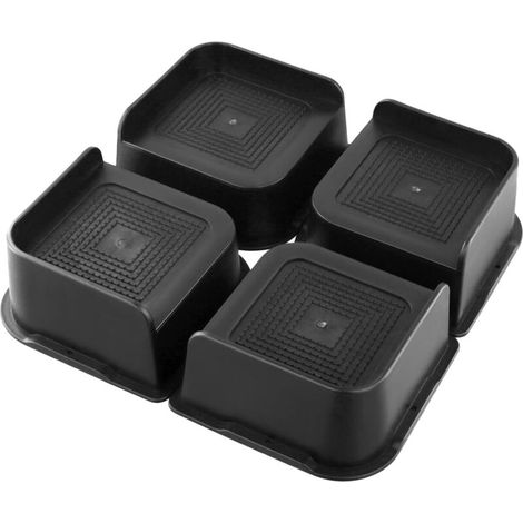 Bardusch-Lot de 4 Rehausseur de Meuble de 5 cm, pour lit, canapé, Chaise de Bureau, réfrigérateur, Machine à Laver, Design en Forme de L, jusqu'à 2 700 kg