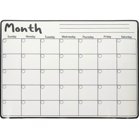 Wiederverwendbarer Kühlschrankkalender, abwischbarer Kalender, magnetische Planungstafel-42.7X30.5X0.2CM (1/3)