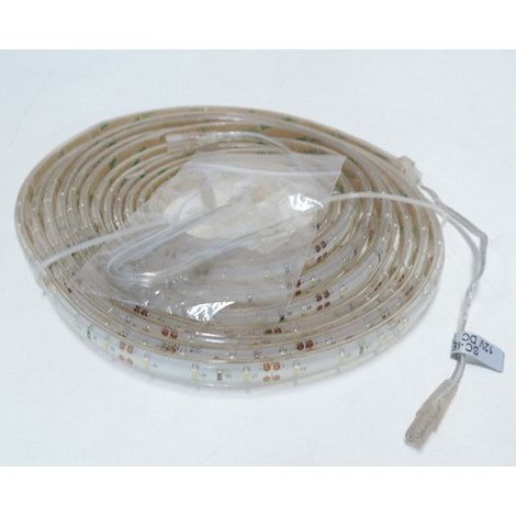 Ruban bandeau LED étanche 7.2W/m naturel 4000K longueur 5m alim 12V (non incl) 60leds/m exterieur IP65 (1/2)