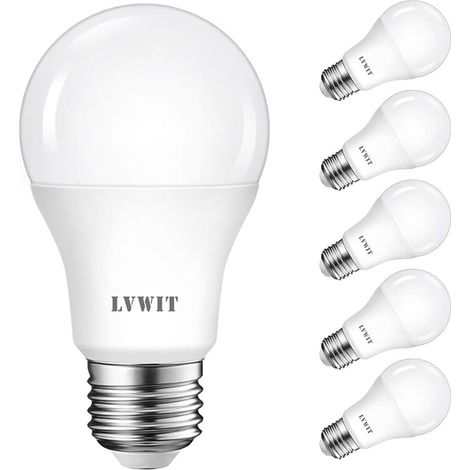 Ampoule LED E27 Ampoule Sphérique Blanc Froid Globe A60 Culot E27 Ampoule Givré Grosse Vis (1/5)