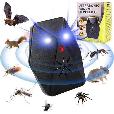 Ultraschall-optischer Schädlingsbekämpfer, Schädlingsbekämpfung im Innenbereich, Flöhe, Ratten, Kakerlaken, Mücken, Schaben, Fruchtfliegen, Nagetiere (1/4)