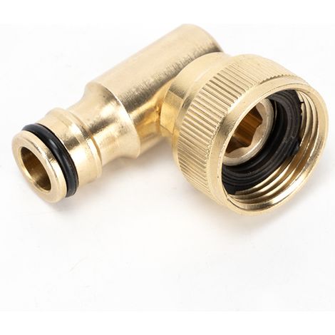 Raccord de robinet d'angle, femelle, femelle 3 / 4 ", laiton nu (1/4)