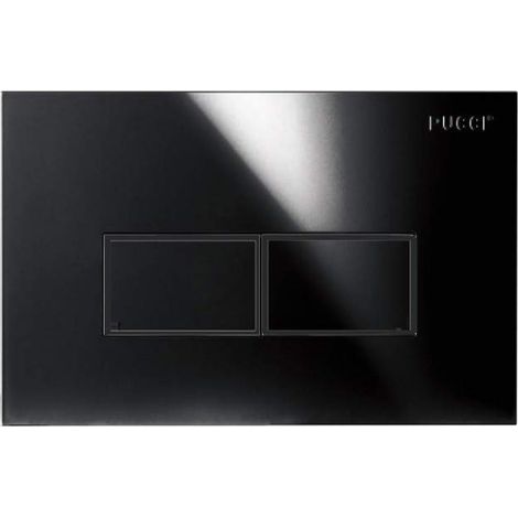 PLACCA PER CASSETTA INCASSO PUCCI ECO 2 PULSANTI LINEA MOD.2014- Nera Lucida- PUCCI- pezzi 1