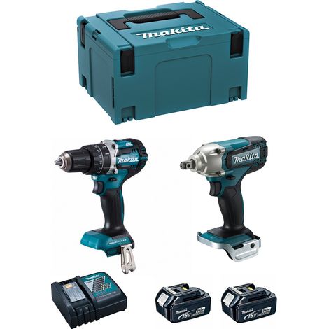 MAKITA Kit MK220RTJ (DHP484 + DTW190 + 2 x 5,0 Ah + DC18RC + MAKPAC 3) (1/5)