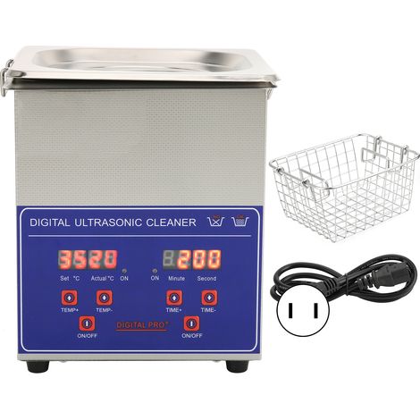 Nettoyeur à ultrasons numérique PS-08AUS avec chauffage en acier inoxydable, minuteur, prise US 110V, pour usage industriel (1/5)