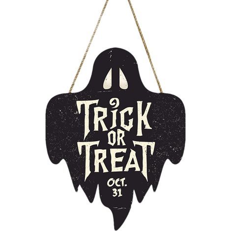 Cintre de porte effrayant d'Halloween Panneau de décoration de porte d'Halloween Fournitures de panneau de porte de fête d'Halloween Panneau de porte d'Halloween Trick or Treat pour fêtes (1/5)